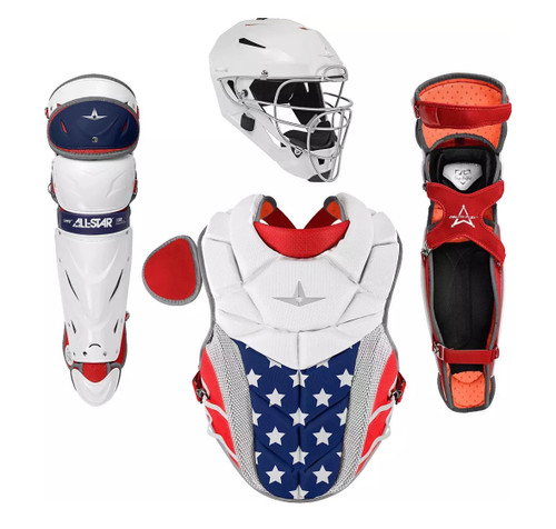 Vist Large View of Product Image Which is New ALL STAR USA MEDIUM PHX FASTPITCH CATCHER GEAR