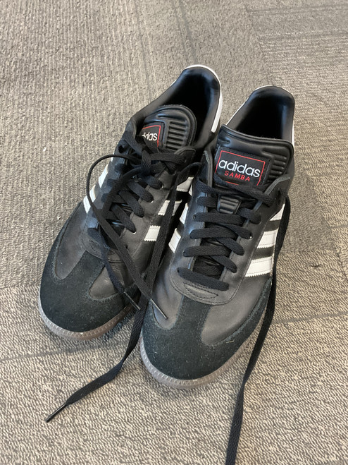 Vist Large View of Product Image Which is Used Adidas SAMBA Soccer Indoor Shoes Black Senior 9