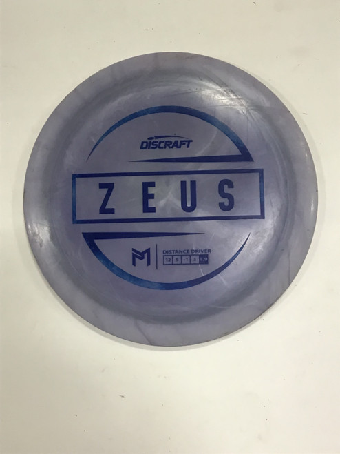 Vist Large View of Product Image Which is Used Discraft ESP ZEUS Disc Golf Driver Royal Blue 173g