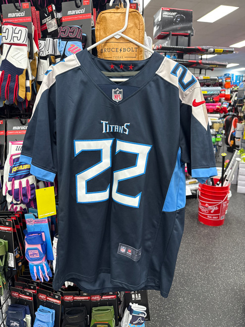 Vist Large View of Product Image Which is Used Nike TITANS HENRY FB Top Adult Navy Blue MD