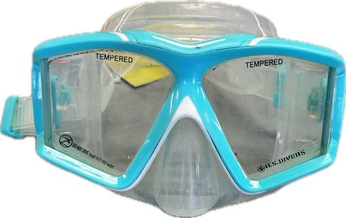 Vist Large View of Product Image Which is Used US Divers Underwater Mask Carolina Blue