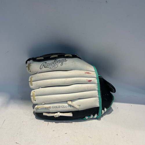 Vist Large View of Product Image Which is Used Rawlings FP11OBW FASTPITCH BB/SB Glove RH Throw White 11"