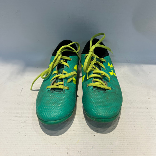 Vist Large View of Product Image Which is Used Under Armour Soccer Cleats Green Junior 02