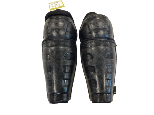 Vist Large View of Product Image Which is Used CCM TACKS Youth Shin Guards Black 10"