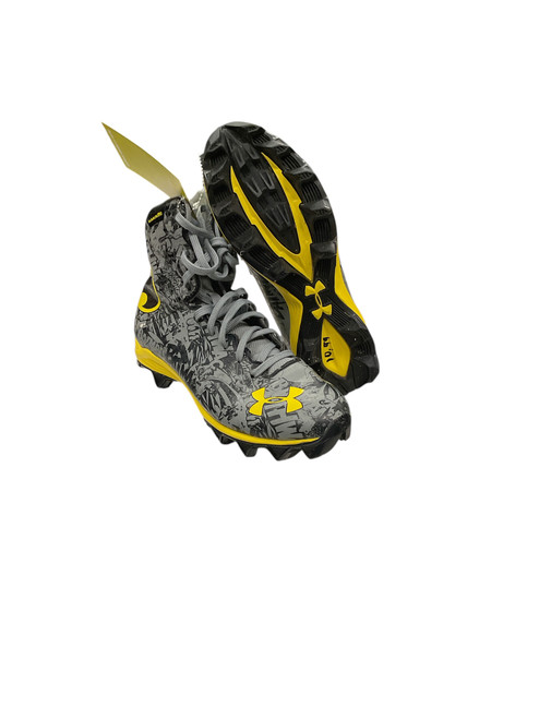 Vist Large View of Product Image Which is Used Under Armour Jr FB Cleats Black Junior 05