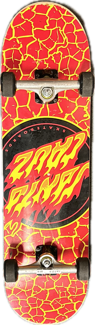 Vist Large View of Product Image Which is Used Santa Cruz FLAMES Complete Skateboard Red 8 1/4"