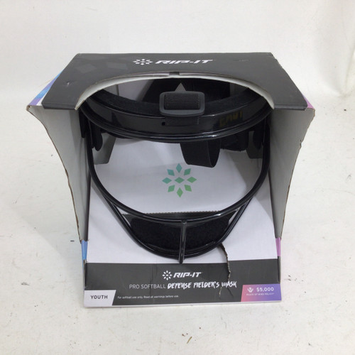 Vist Large View of Product Image Which is Used RIP-IT NEW YOUTH DEFENSE PRO FIELDERS MASK BB/SB Fielders Mask Black One Size