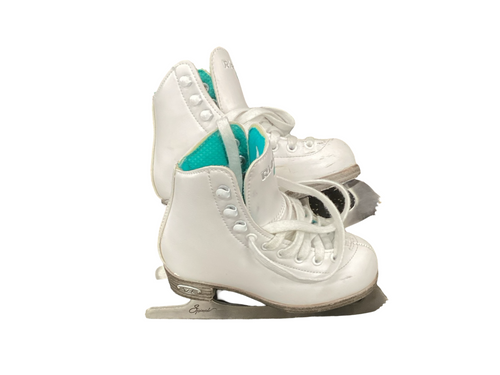 Vist Large View of Product Image Which is Used Riedell OPAL Girls Figure Skate White Youth 09.0