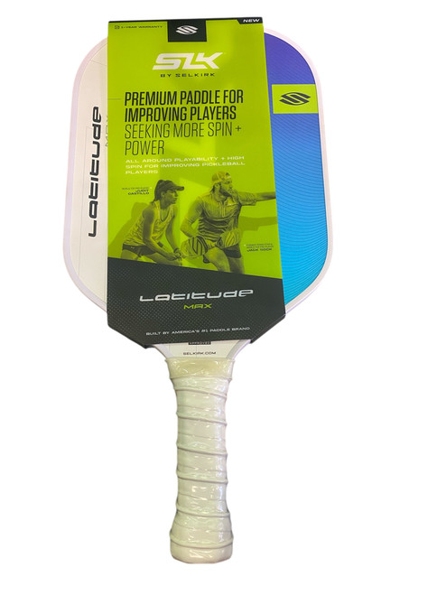 Vist Large View of Product Image Which is Used Selkirk LATITUDE MAX Pickleball Racquet White