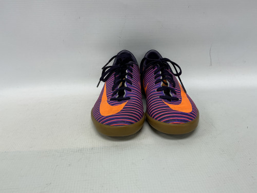 Vist Large View of Product Image Which is Used Nike Soccer Indoor Shoes Navy Blue And Orange Junior 01