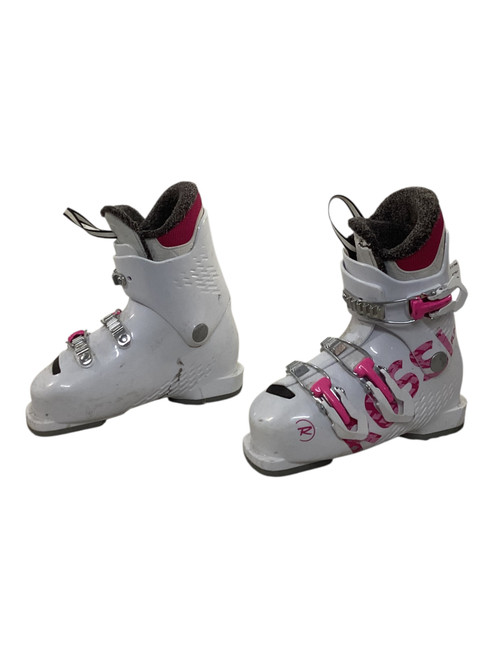 Vist Large View of Product Image Which is Used Rossignol FUN GIRL Girls DH Ski Boot White 205 MP - J01