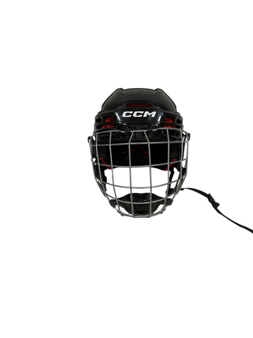 Vist Large View of Product Image Which is Used CCM TACKS 70 JR Helmet Cage Combo Black XS