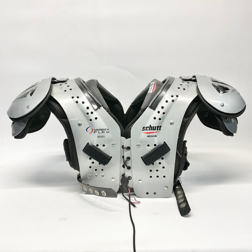 Vist Large View of Product Image Which is Used Schutt VARSITY FLEX FB Shoulder Pads Grey MD
