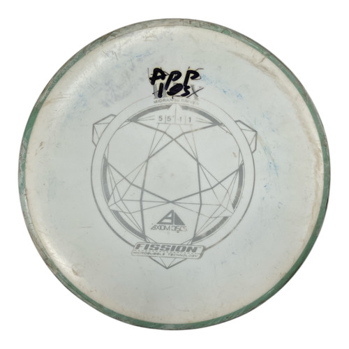 Vist Large View of Product Image Which is Used MVP AXIOM FISSION GYRO 172G Disc Golf Mid Range White