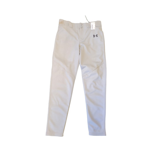 Vist Large View of Product Image Which is Used Under Armour YOUTH BB PANTS BB/SB Pant Boys Grey LG