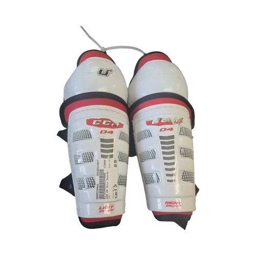 Vist Large View of Product Image Which is Used CCM 04 Youth Shin Guards White 9"
