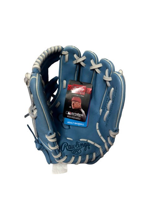 Vist Large View of Product Image Which is New Rawlings GG ELITE GGE115ICBW Leather Baseball Glove RH Throw Carolina Blue 11 1/2"