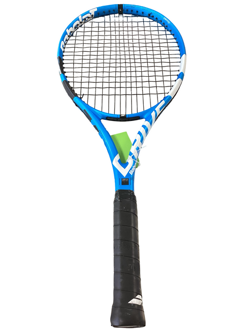Vist Large View of Product Image Which is Used Babolat PURE DRIVE TEAM Adult Tennis Racquet Royal Blue 4 3/8"
