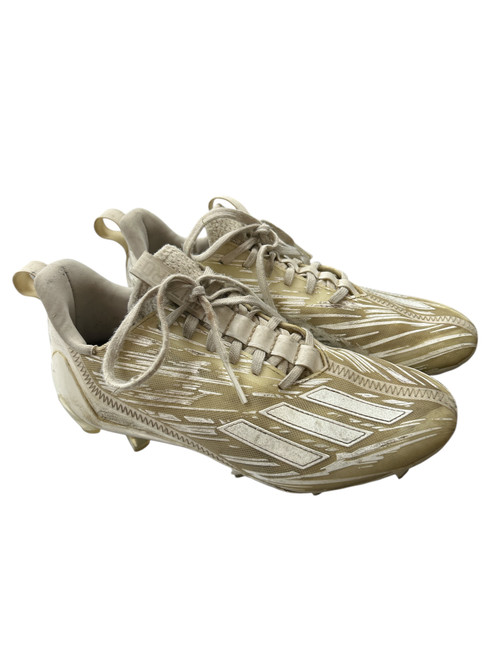 Vist Large View of Product Image Which is Used Adidas Adult FB Cleats White Senior 6.5