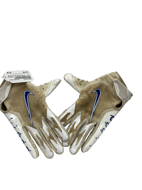 Vist Large View of Product Image Which is Used Nike VAPOR RECEIVER GLOVES AMD FB Gloves Royal Blue And White MD