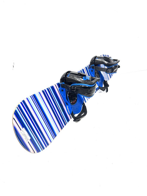 Vist Large View of Product Image Which is Used Burton CHICKLET 126 W BURTON SM BINDINGS Girls Board/Binding Royal Blue 126 cm