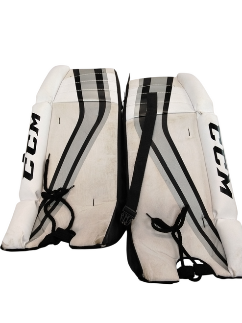 Vist Large View of Product Image Which is Used CCM Street Leg Pads White SM