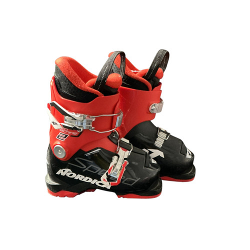 Vist Large View of Product Image Which is Used Nordica SPEED MACHINE J2 Boys DH Ski Boot Red 175 MP - Y11