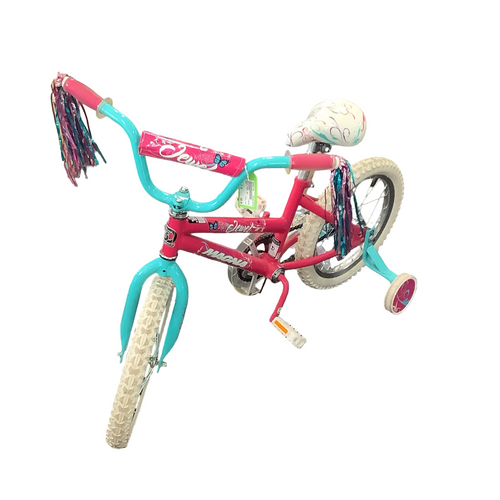 Vist Large View of Product Image Which is Used Magna JEWEL Training Wheel Bike Girls Pink 16"