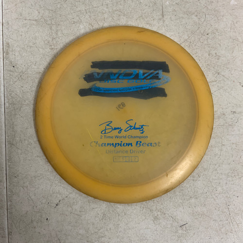 Vist Large View of Product Image Which is Used Innova CHAMPION BEAST Disc Golf Driver Yellow 168g