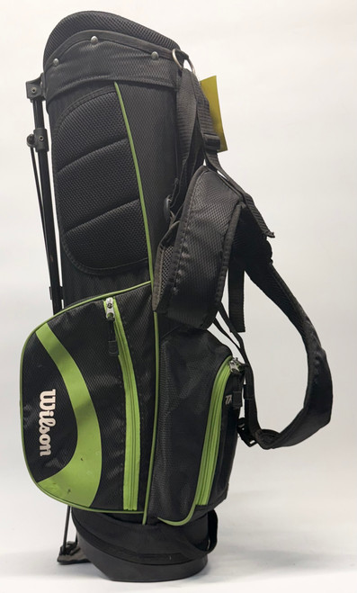 Vist Large View of Product Image Which is Used Wilson ULTRA JR Jr Stand Bag Black And Neon Green