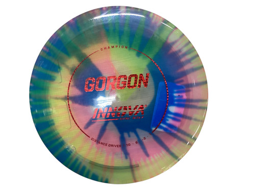 Vist Large View of Product Image Which is Used Innova GORGON Disc Golf Driver Neon Green