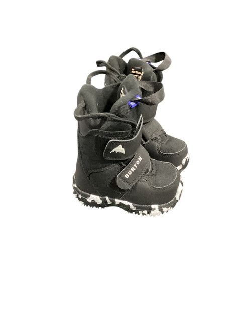Vist Large View of Product Image Which is Used Burton MINI GROM YOUTH Boys Snowboard Boots Black Youth 08.0