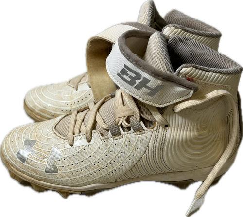 Vist Large View of Product Image Which is Used Under Armour 3022062-100 BB/SB Cleats White Junior 04