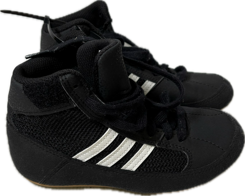 Vist Large View of Product Image Which is Used Adidas Wrestling Shoes Black Youth 12.0