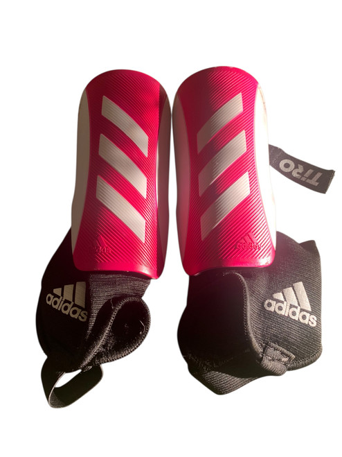 Vist Large View of Product Image Which is Used Adidas Soccer Shin Guards Junior Pink SM