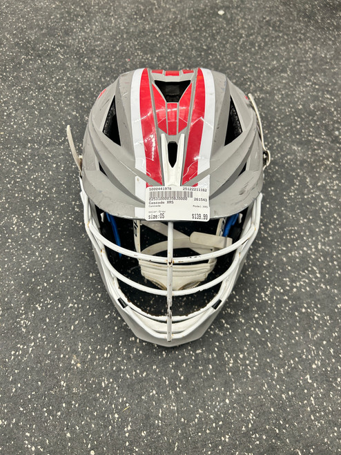 Vist Large View of Product Image Which is Used Cascade XRS Lacrosse Helmet Grey One Size