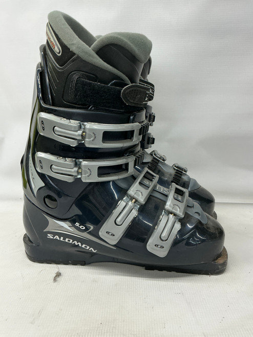 Vist Large View of Product Image Which is Used Salomon PERFORMA 5.0 SKI BOOTS Mens DH Ski Boot Black 265 MP - M08.5 - W09.5