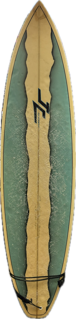 Vist Large View of Product Image Which is Used 3 FIN Surfboard Navy Blue 6Ft 8In