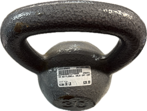 Vist Large View of Product Image Which is Used Kettle Dumbbell (Each) Grey 30 lb