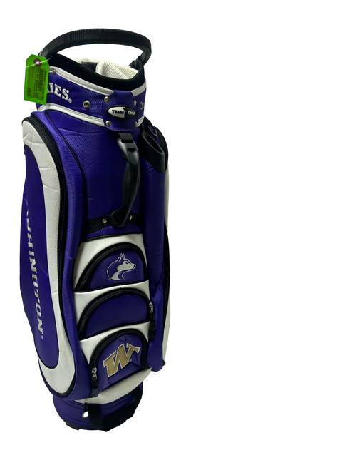 Vist Large View of Product Image Which is Used TEAM GOLF WASHINGTON HUSKIES 14-Way Golf Cart Bag Purple