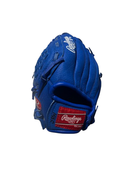 Vist Large View of Product Image Which is Used Rawlings RAWLINGS HIGHLIGHT SERIES LHT 9.5IN BB/SB Glove T-ball Royal Blue 9 1/2"