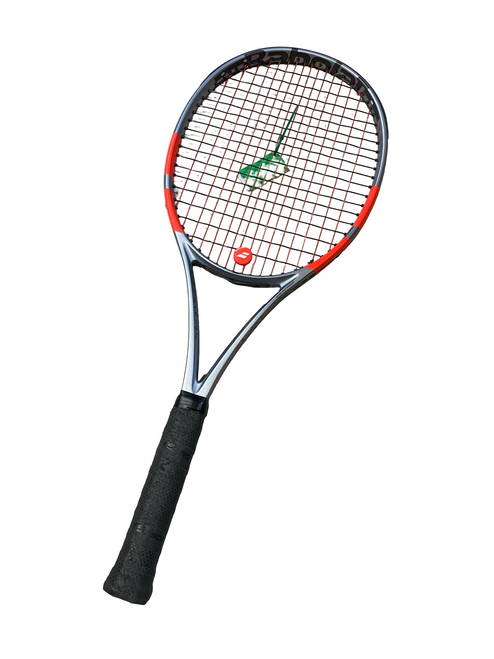 Vist Large View of Product Image Which is Used Babolat PURE STRIKE 100 Adult Tennis Racquet Grey 4 3/8"