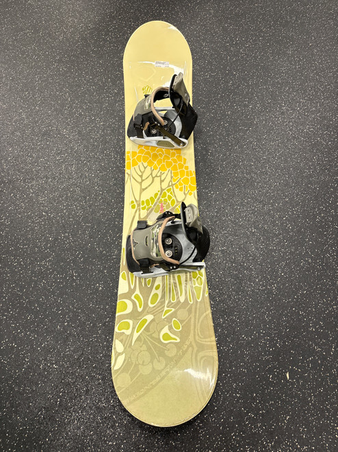 Vist Large View of Product Image Which is Used Morrow WILDFLOWER Womens Board/Bindings Yellow 144 cm