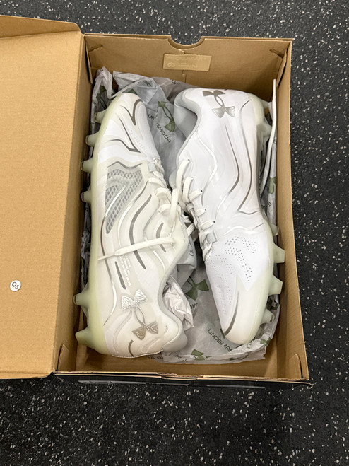 Vist Large View of Product Image Which is Used Under Armour LAX Cleats Mens Grey Senior 11.5