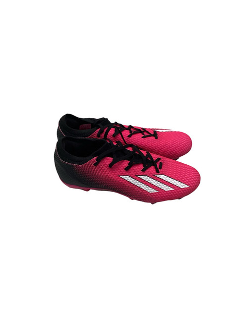 Vist Large View of Product Image Which is Used Adidas SPEEDPORTAL 3 Soccer Cleats Black And Pink Senior 9.5