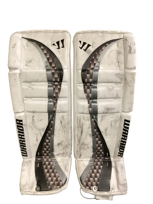 Vist Large View of Product Image Which is Used Warrior SWAGGER Goalie Leg Pads Senior White 35"
