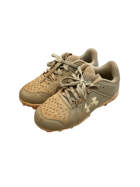 Vist Large View of Product Image Which is Used Under Armour BASEBALL CLEATS GRAY BB/SB Cleats Grey Junior 01.5