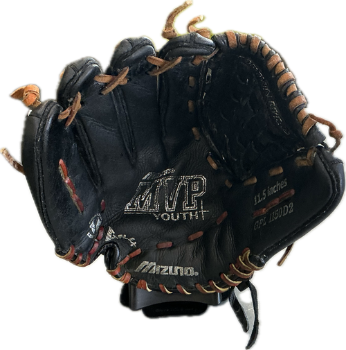 Vist Large View of Product Image Which is Used Mizuno GPL1150D2 BB/SB Glove LH Throw Black 11 1/2"