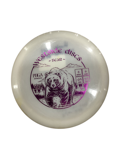 Vist Large View of Product Image Which is Used Westside BEAR Disc Golf Driver White