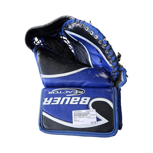 Vist Large View of Product Image Which is Used Bauer REACTOR Junior Goalie Catcher Royal Blue